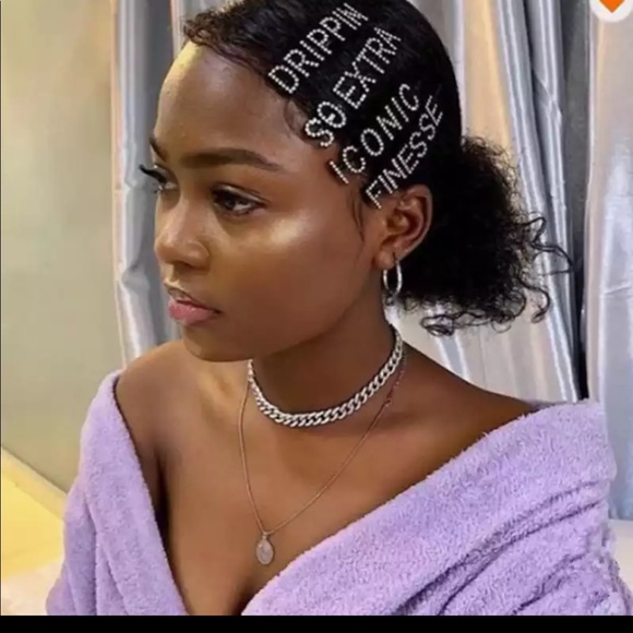 New Bling Rhinestone Hair Clip/ Barrette- Drippin - Picture 6 of 6